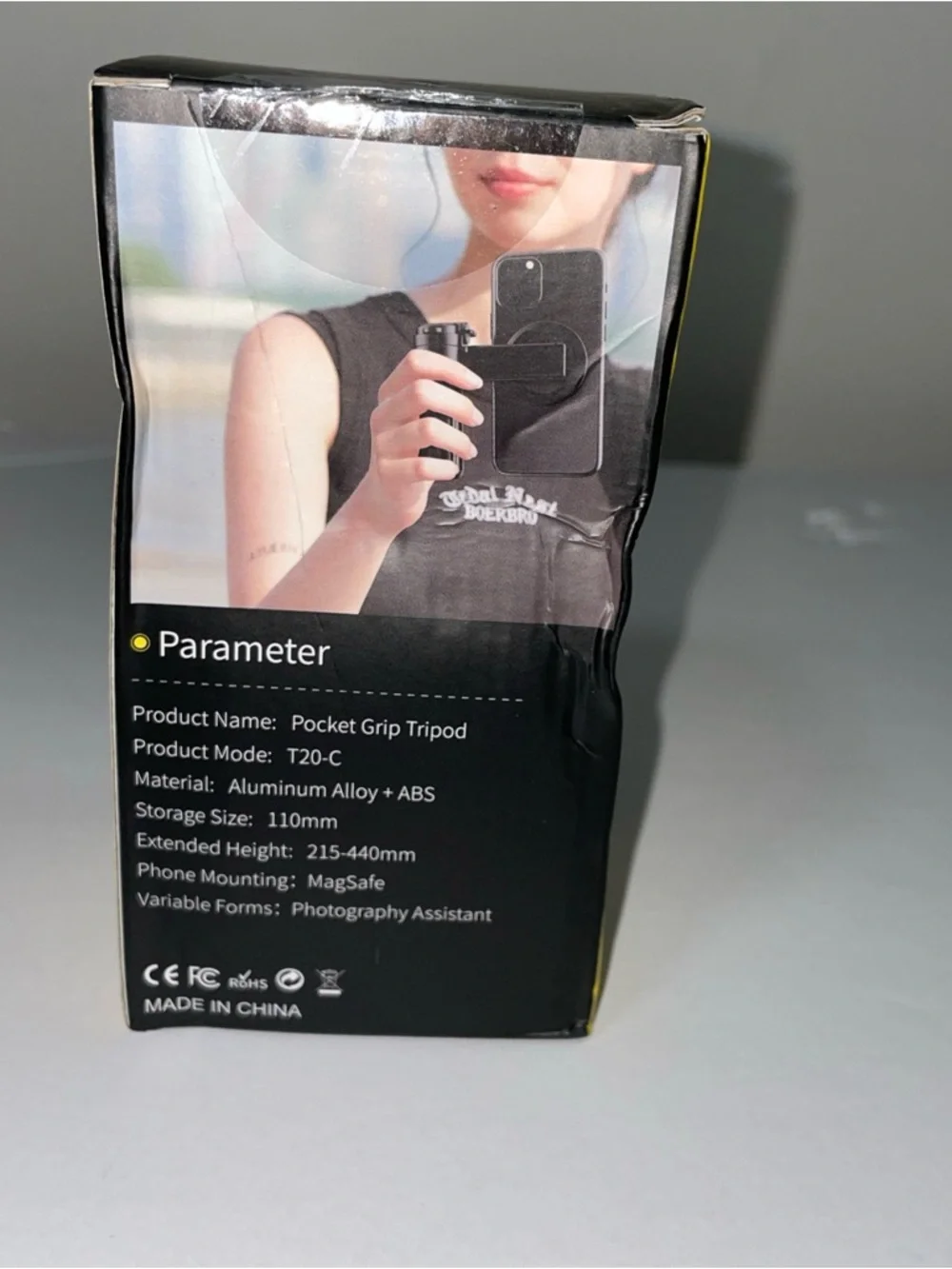 T20-C Pocket Grip Tripod - Black